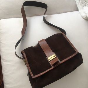 Francesco biasia brown suede purse